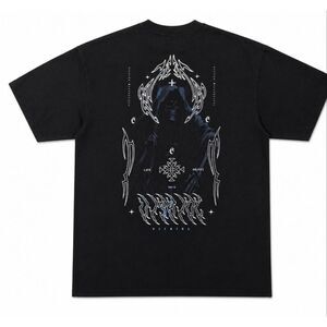 Pyknic Black Graphic T Shirt Goth Streetwear Dark Aesthetic Back Print Men’s SZ